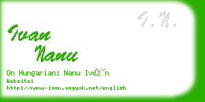 ivan nanu business card